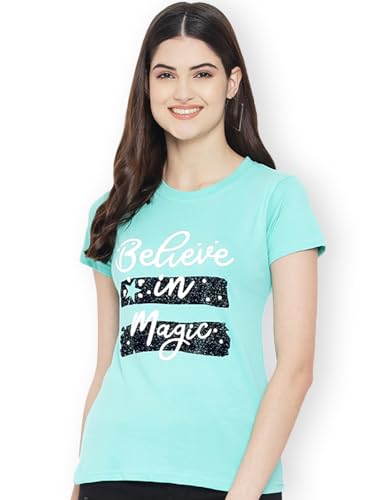 Image of Style Go Women's /Girls Cotton Regular Fit Graphic Stylish Printed Short Sleeves Casual T-Shirt || Trends & Stylish (Pack 2)