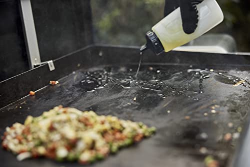 Weber Grillplatte Zubehör Starter Set, 3-teilig, bestehend aus Grillplattenwender, Edelstahlschaber & Quetschflasche Planchas/Grillplatten (6777)