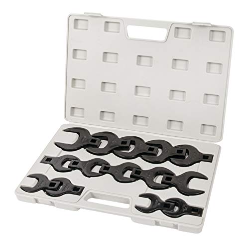 Titan 17299 14-Piece 1/2-Inch Drive Metric Jumbo Crowsfoot Wrench Set, Factory, 14pc Metric