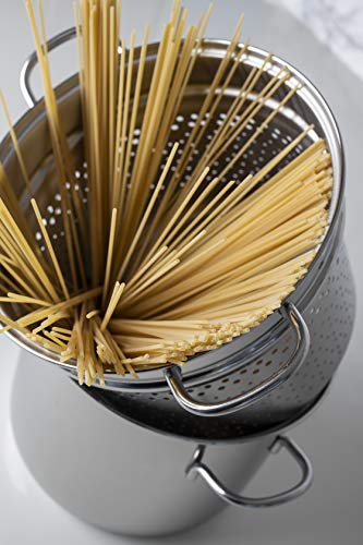 Foto von Barazzoni 419048022 Pasta-Topf, Kochen und Zusehen, Spaghetti-Topf, Deckel mit Korb, Made in Italy, Glas Edelstahl 18/10, 6 Liter