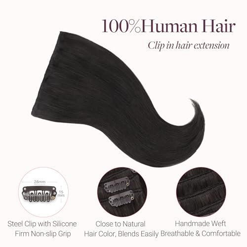 Image of GOO GOO Clip in Hair Extensions Real Human Hair Back Fill Extension 2Pcs