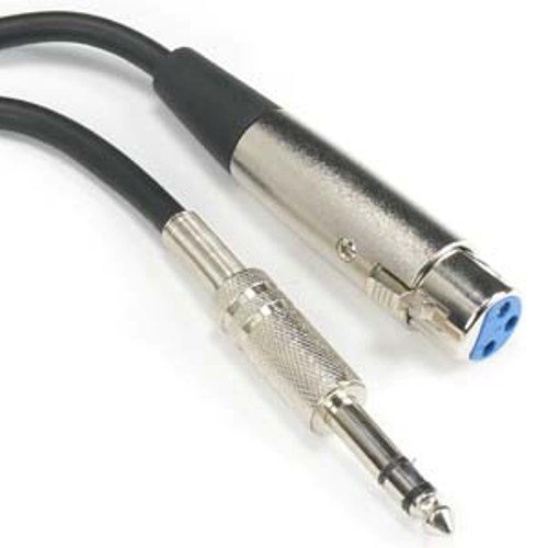 50 Ft XLR 3 Pin Female to 1/4" Stereo Microphone Cable