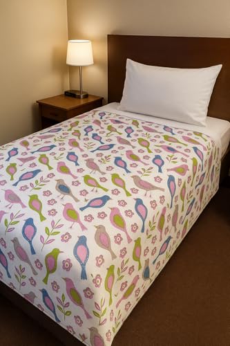 Image of CRWAYWEAVES Khadi Cotton Bed Sheet for Single Bed Cover Single bedsheet 100% Soft Cotton flatsheet (60 inchx90 inch) Multi Color flatsheet for Summer and Winter