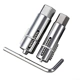 Spiralschraubenausdreher-Set aus legiertem Stahl, für Sanitär-Reparatur, gebrochene Rohrverschraubungen und Ventilschaftentfernung, doppelter Durchmesser 12 mm, 14 mm, kompaktes Werkzeug