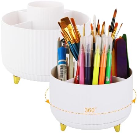 2 Pack 360 Degree Rotating Desk Organizer