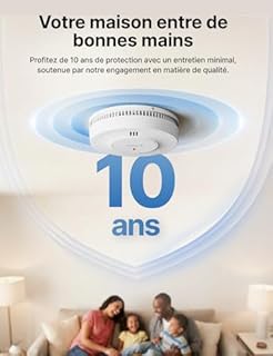 X-Sense Détecteur de Fumée Connecté, Batterie Intégrée 10 Ans avec Station de Base SBS50, Fonction avec l’Appli, Compatible avec l’Application X-SENSE Home Security, SD19-MN31