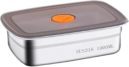 Fridge Storage Box 316 Stainless Steel Food Storage Containers | Food Grade, Leakproof Kitchen Organizer | Freshness Locking, Microwavable & Freezer Safe (1000 Ml Pack of 01)