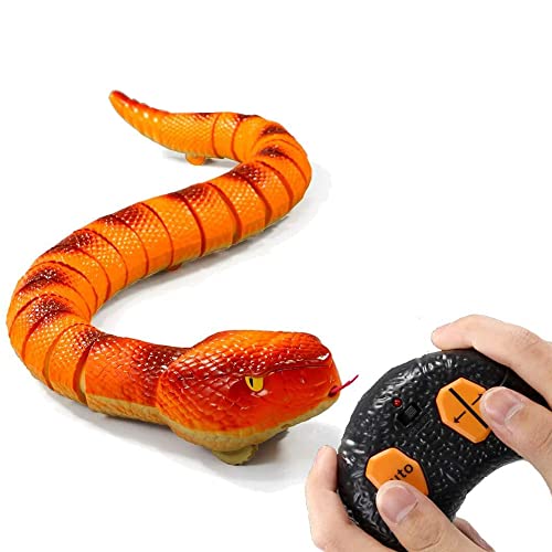 PWTAO Remote Control Snake RC Python Toys Fake Snakes RC Snake Pet Toy with Infrared Receiver Electric Pet Toys Party Favors Party Supplies Halloween Pranks Joke for Kids Adults Gift