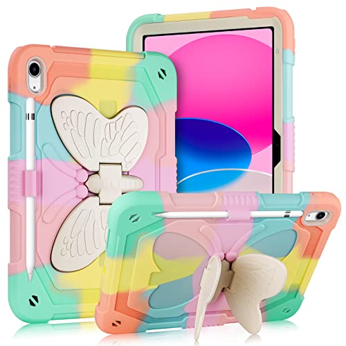 Coque iPad 10 rose antichoc pour éviter les bris d'écran et ranger le stylet