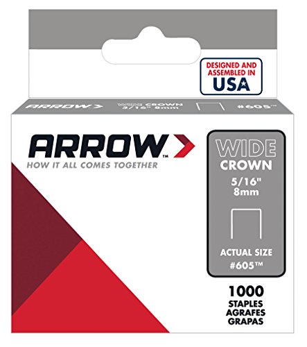 Arrow Fastener 605 Wide Crown Swingline Type Heavy Duty 5/16-Inch Staples, 1,000-Pack