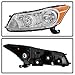 PENSUN Headlight Assembly Fit For Honda Accord Sedan 4Dr 2008 2009 2010 2011 2012 Chrome Housing Driver and Passenger Side Headlamp
