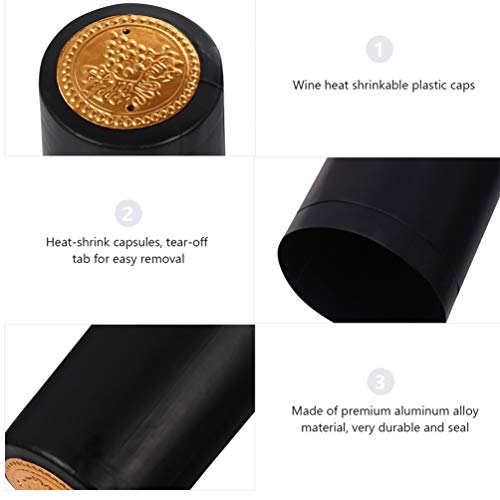 Cápsulas termoencogibles de vino de acabado elegante negro para un taponado impecable de botellas 6