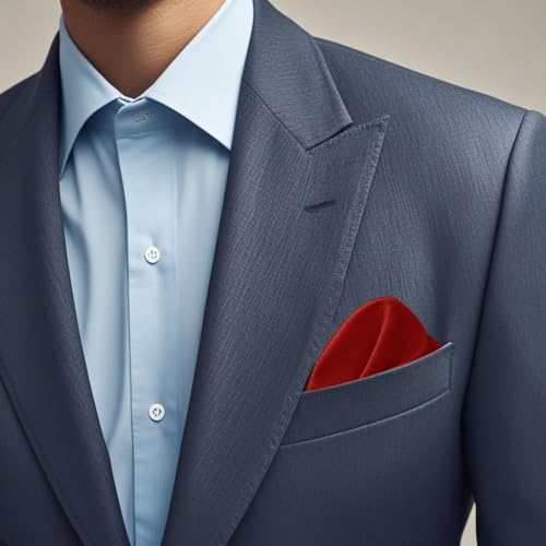 Image of Men's Pocket Square, Solid Color Boys Handkerchiefs for Men Wedding Party