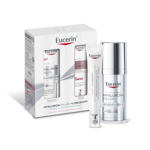Eucerin | +Longevity Serum 30 ml y Anti-Pigment Ojos 15 ml | La rutina antiedad incluye: Hyaluron-Filler +Longevity Epigenetic Serum (30 ml) y Anti-Pigment Contorno de Ojos (15 ml).