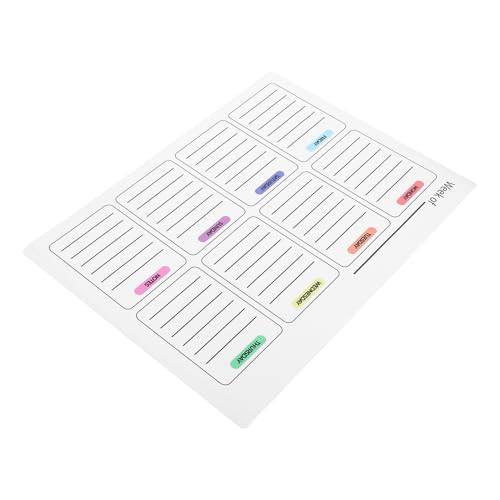 CAXUSD Veckovis Torrtorkbar Whiteboard Klistermärke för Vägg med Återanvändbar Flyttbar Adhesiv Yta för Familjeplanering och Veckoschema Rester