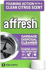 Affresh Garbage Disposal Cleaner, Helps Power Away Odor Causing Bacteria, Debris & Grime in Grind Chamber, Impeller & Drain Pipe, 12 Tablets, 1 Year Supply