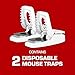 Tomcat Press 'N Set Mouse Trap, Plastic, Spring-Loaded Mouse Killer with Grab-Tab, 2 Traps