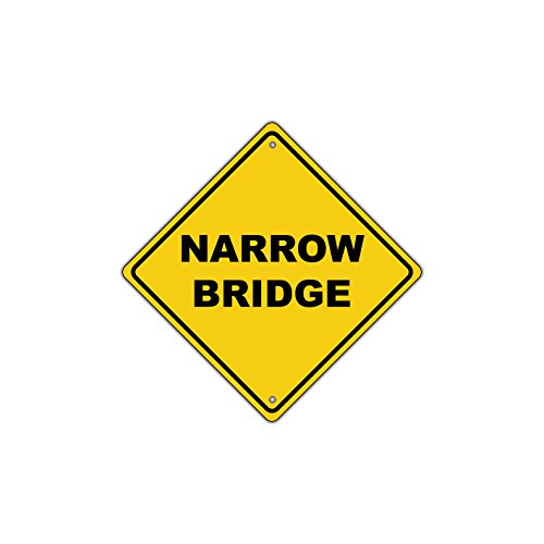 Narrow Bridge Xing Road Street Warning Traffic Sign