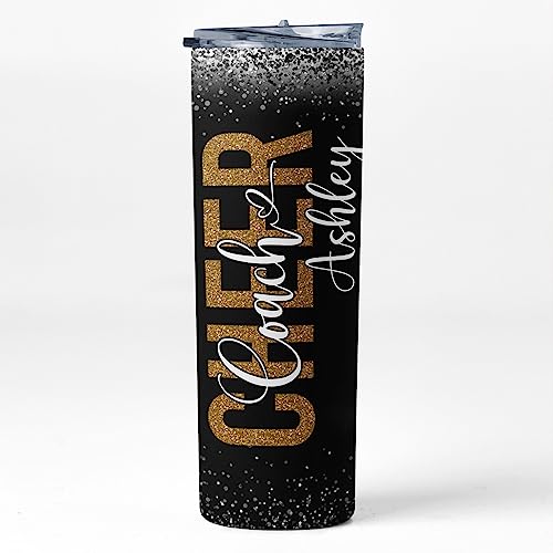 Personalized Cheer Coach Skinny Tumbler 20oz
