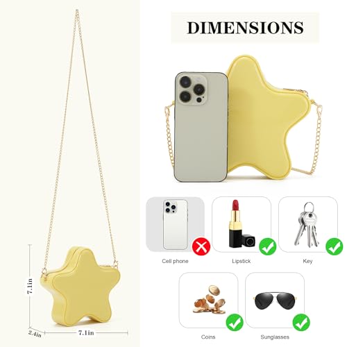 Oweisong Mini Star Fun Purses for Women Unique Novelty Crossbody Shoulder Bag Cute Leather Handbag Messenger Bag Chic Wallet2