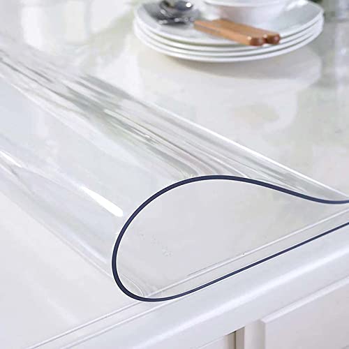 Nappe en PVC transparent imperméable pour éliminer les taches de table - 2