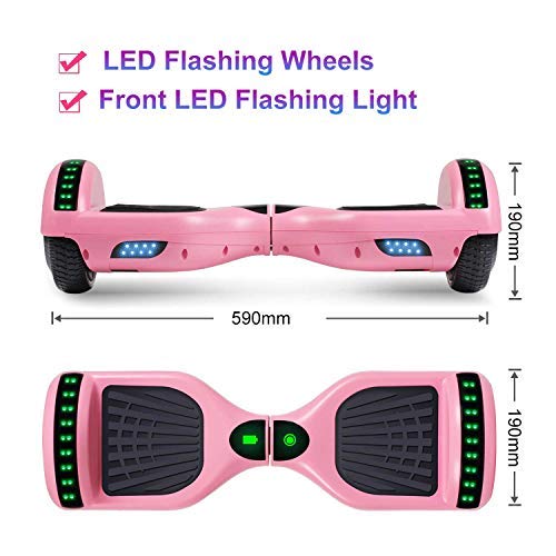 Image of SISIGAD Scooters for Kids Ages 7-12, with Built-in Bluetooth Speaker and 6.5 inch Colorful Lights Wheels, Safety Certified Self Balancing Scooter