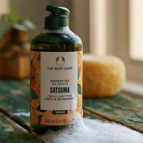 The Body Shop Satsuma Shower Gel (1x 250ml), Zesty Womens Shower Gel, Fruity Citrus Body Wash for All Skin Types, Shower Foam with 92% Natural Origin, Vegan Body Care - Image 4