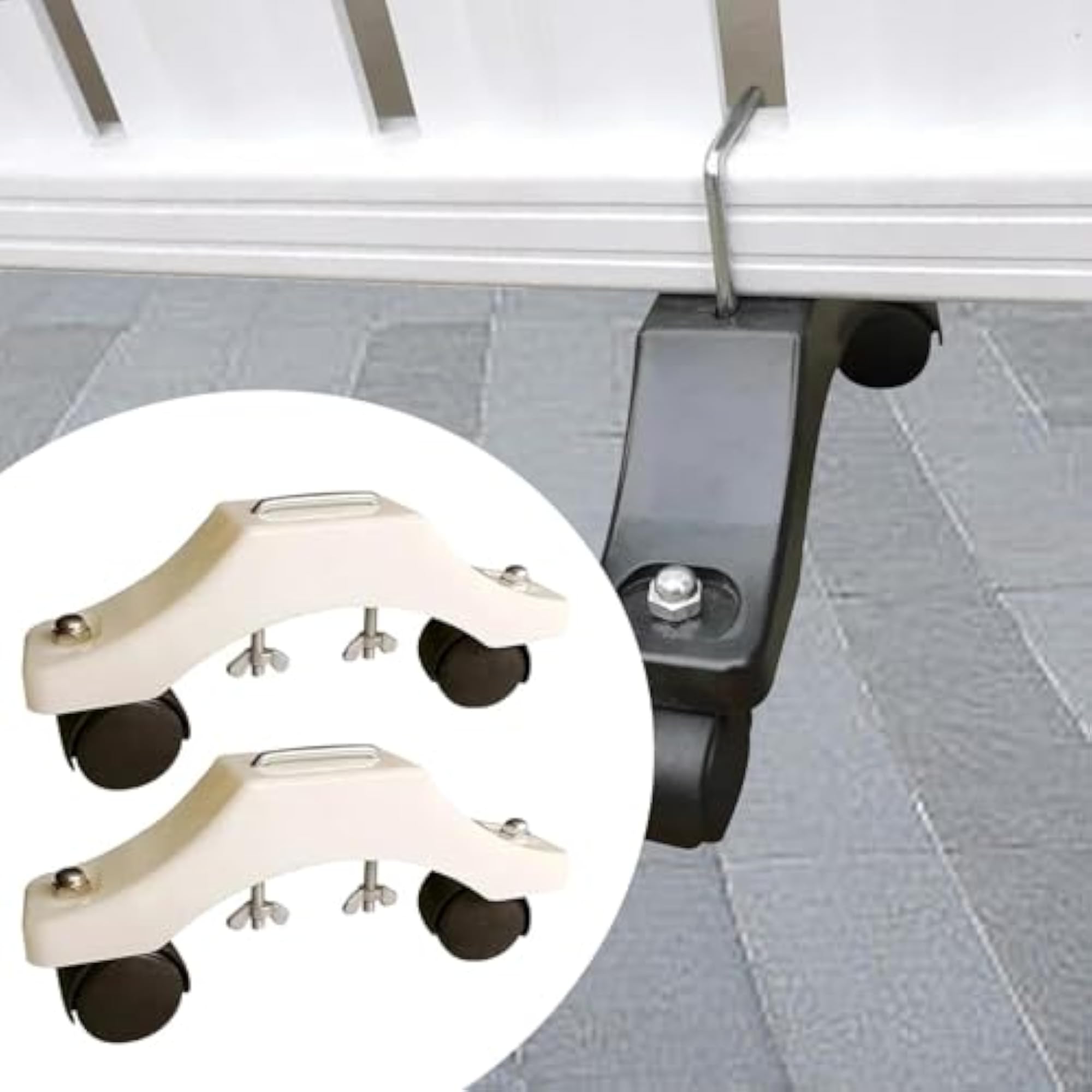 2 Pieces Infrared Heater Stand with Wheels for Easy Mobility