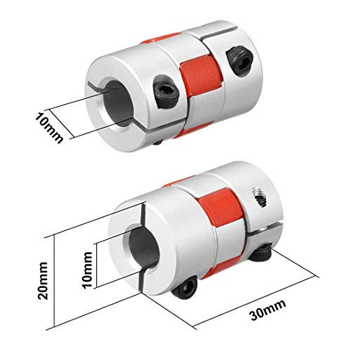 sourcing map Wellenkupplung 10mm bis 10mm Bohrung L30xD20 Flexibles Kupplungsgelenk für Servo Schrittmotor
