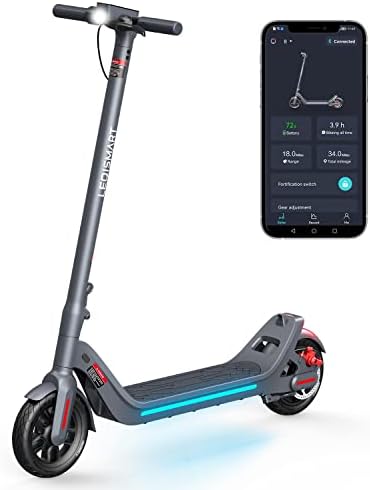 LEQISMART Electric Scooter, Electric Scooter for Adults with 9" Solid Tires & 350W Motor,Dual Brakes, Foldable Electric Scooter, Max 28Miles Range &Up to15.5MPH