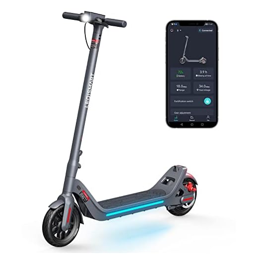 LEQISMART Electric Scooter, Electric Scooter for Adults with 9" Solid Tires & 350W Motor,Dual Brakes, Foldable Electric Scooter, Max 28Miles Range &Up to15.5MPH