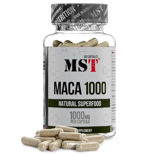 MST Maca 1000 mg hochdosiert – Maca Pulver aus Peru – rein pflanzlich – veganes Nahrungsergänzungsmittel – für Männer und Frauen – Made in Germany (60 Kapseln)