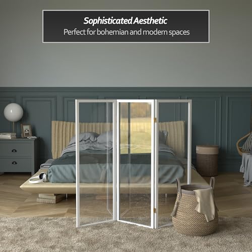 4 ft. Short Clear Plastic Partition White 3 Panel by Red Lantern - Image 6