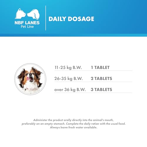 NBF Lanes | Drenalase Pet Hund, 30 nicht teilbare Tabletten mit modifizierter Freisetzung zur Förderung der normalen Entwässerung von Flüssigkeiten