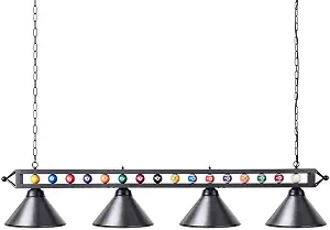 Wellmet 70-inch Pool Table Light Over Table, Billiard Lighting Fixture