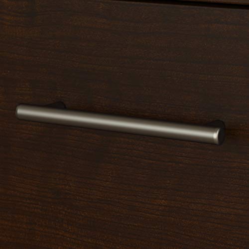 Bush Furniture Somerset 72W L Shaped Desk with Hutch and Lateral File Cabinet in Mocha Cherry