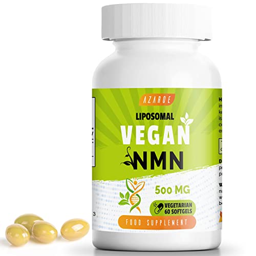 Liposomal Vegan NMN 500mg, Apto para Veganos y Vegetarianos (60 Count (Pack of 1))