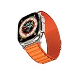 Alpine Loop Kompatibel mit Apple Watch Ultra 49 mm breites Armband, Textil-Stretch-Nylon-Titan-G-Haken-Armband für iWatch 49 mm, 45 mm, 42 mm, iWatch Series 8/7/6/SE/5/4/3/2/1 Herren-Armbänder