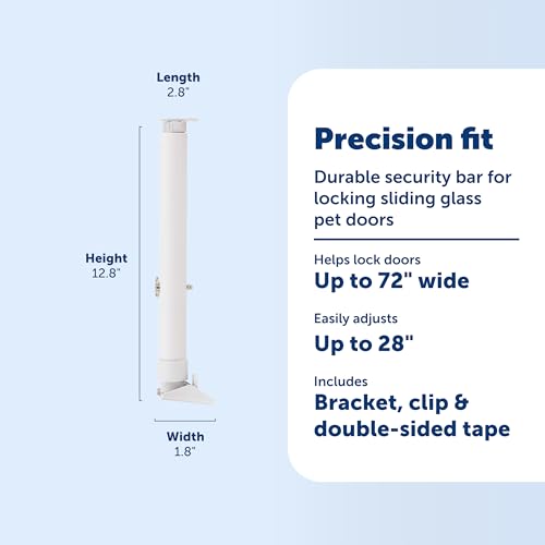 PetSafe Sliding Glass Pet Door Security Bar - Easy to Install - Lock Your Sliding Glass Dog Door - Compatible with PetSafe Sliding Glass Pet Doors - For Sliding Glass Doors up to 72 Wide by PetSafe - Image 3