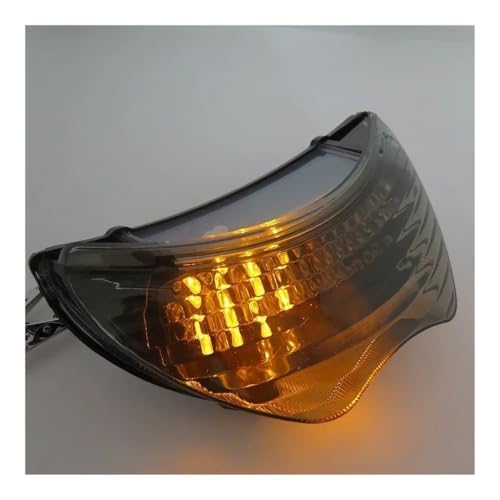 Feu arrière LED à clignotants intégrés et lentille teintée noire pour moto CBR 600 F4