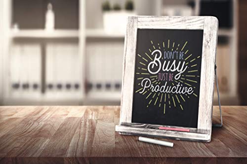 %100 Pine Wood Frame 10"X12.5" Standing Tabletop Magnetic Chalkboard Sign (White) Rustic Vintage Decor For Wedding Table, Restaurant, Menu, Bar. Small Kitchen Countertop, Memo Board #TOP3