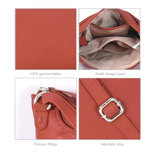 Image of Leather Crossbody Bags for Women - Ladies Sling Handbags - Medium Cross body Purses Handbags - Purses For Women