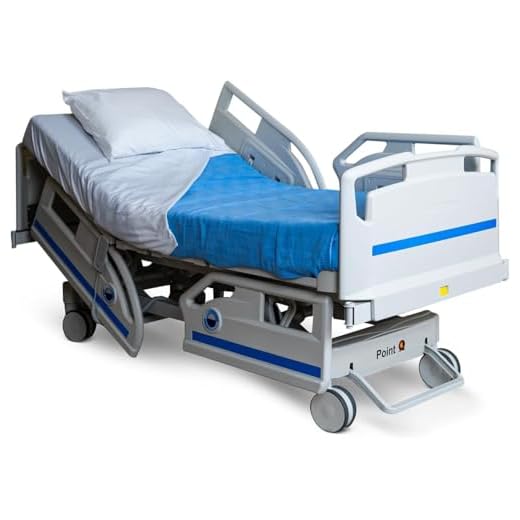 Point A (Model No : PAM-3H) Premium 3 Function Full Electric Hospital ICU Bed with 5.9" Memory Foam Mattress Included LINAK Motor & Control System and Central Locking System with 6" Casters
