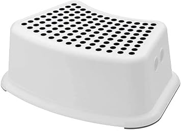 SAVEX Plastic Child Foot Step Stool Non-Slip Cover on Top For Children Practical Non-Slip Toilet Step, Multiuse Booster Step, Toddler Potty Training Black