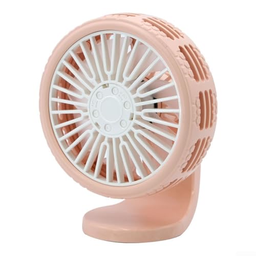 Ventilador USB para coche con control de flujo de aire de 3 velocidades, mini ventilador silencioso para el hogar y el vehículo, incluye función de luz ambiental LED de encendido/apagado independiente