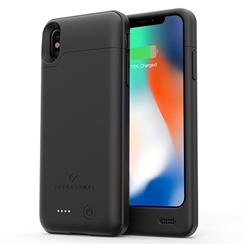 ZEROLEMON iPhone X/XS Battery Charging Case, iPhone X/XS 4000mAh Slim Juicer Extended Battery Rechargeable Case for iPhone X/XS [Apple Certified Connector]-Black