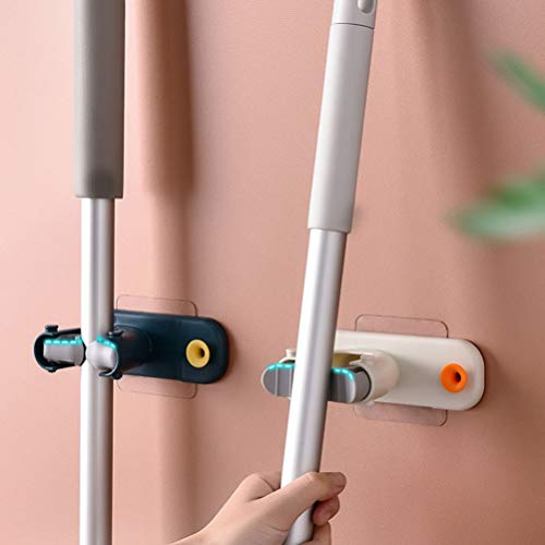 4 suportes de vassoura e esfregão DOITOOL para parede autoadesivos antiderrapantes para vassoura par