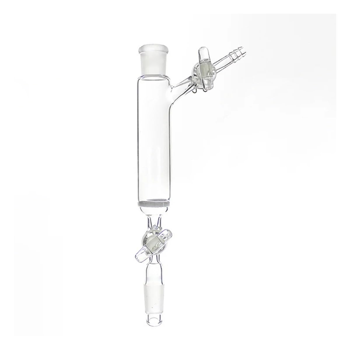 Attrezzature e forniture di laboratorio Imbuto tubolare a goccia in vetro borosilicato LH-50 con valvole in sostituibili