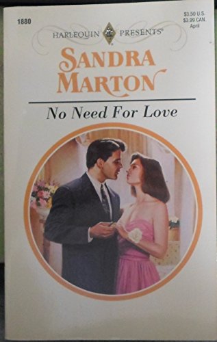No Need for Love 0373118805 Book Cover