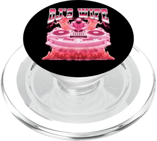 Tocadiscos DJ's Wife Disc Jockey Estilo Bootleg de los 90 PopSockets PopGrip para MagSafe